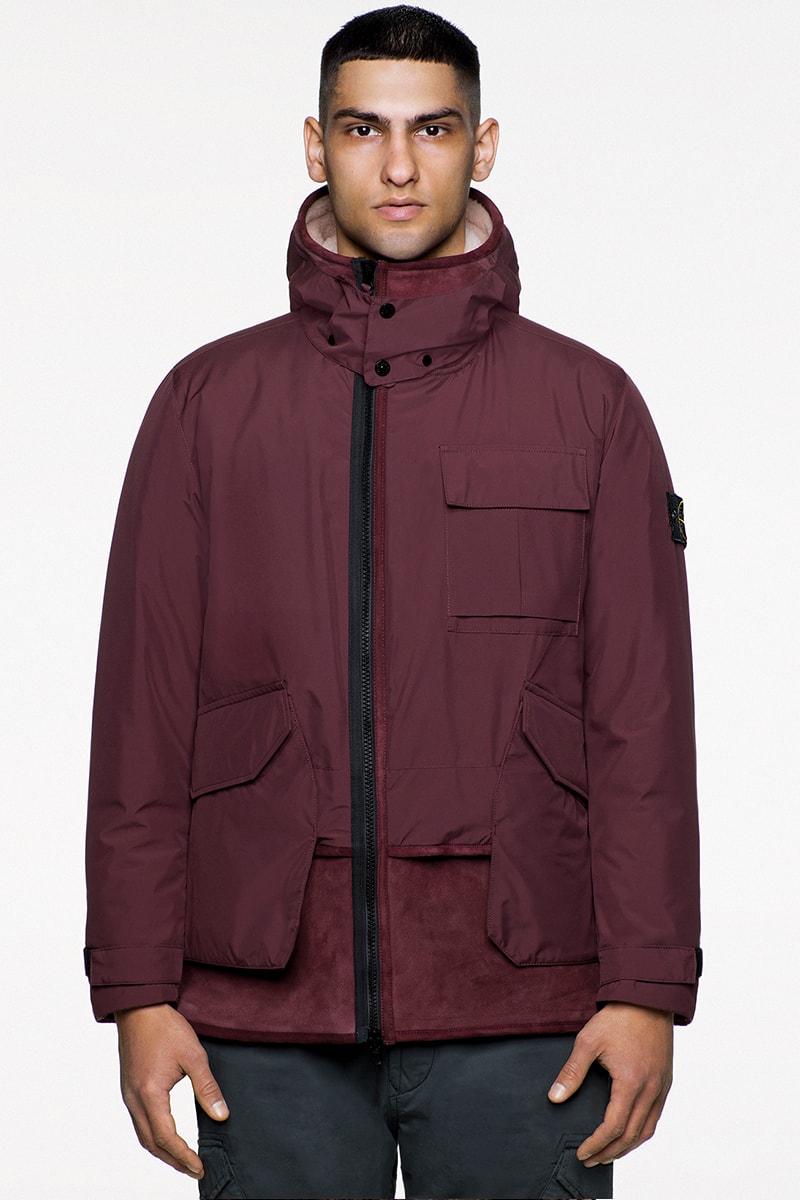 Stone Island FW19 Icon Imagery Lookbook Fall/Winter 2019 outerwear lifestyle formal military special fabrics dye treatment multi-colored ghost jackets vests sweaters knits 