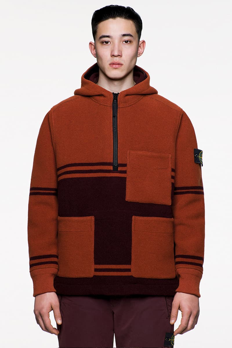 Stone Island FW19 Icon Imagery Lookbook Fall/Winter 2019 outerwear lifestyle formal military special fabrics dye treatment multi-colored ghost jackets vests sweaters knits