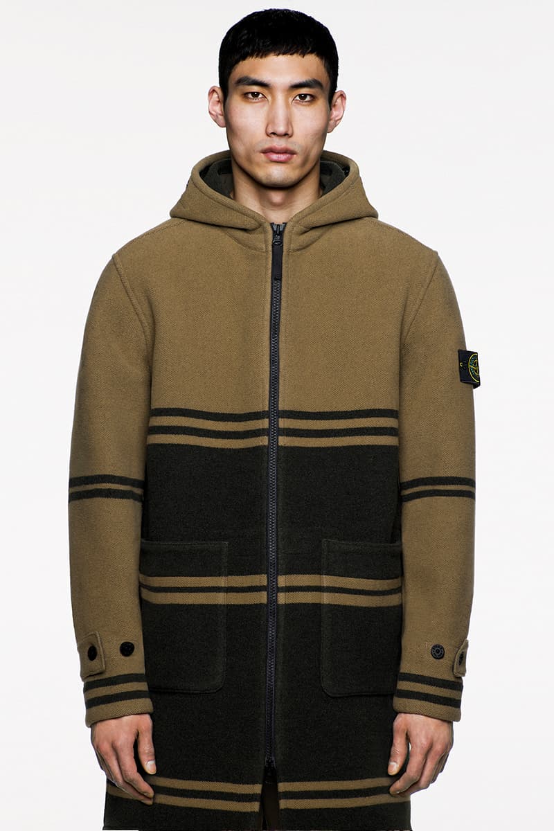 Stone Island FW19 Icon Imagery Lookbook Fall/Winter 2019 outerwear lifestyle formal military special fabrics dye treatment multi-colored ghost jackets vests sweaters knits 