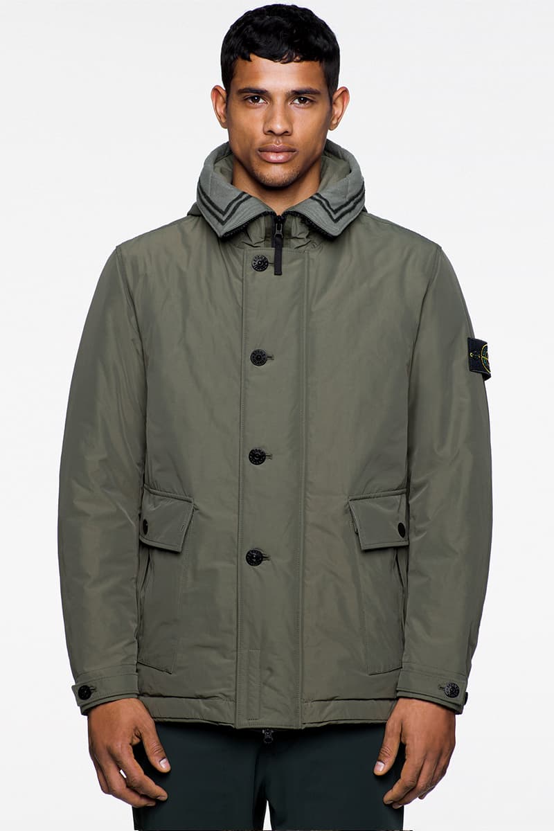 Stone Island FW19 Icon Imagery Lookbook Fall/Winter 2019 outerwear lifestyle formal military special fabrics dye treatment multi-colored ghost jackets vests sweaters knits