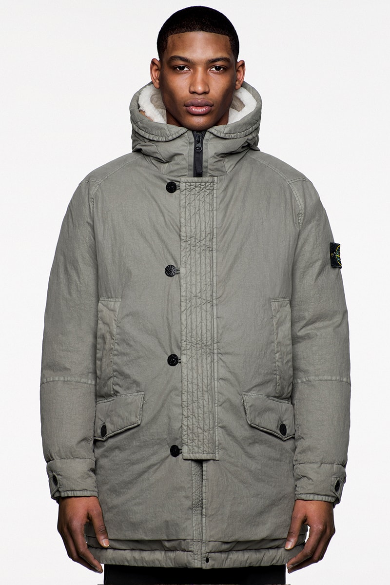 Stone Island FW19 Icon Imagery Lookbook Fall/Winter 2019 outerwear lifestyle formal military special fabrics dye treatment multi-colored ghost jackets vests sweaters knits 