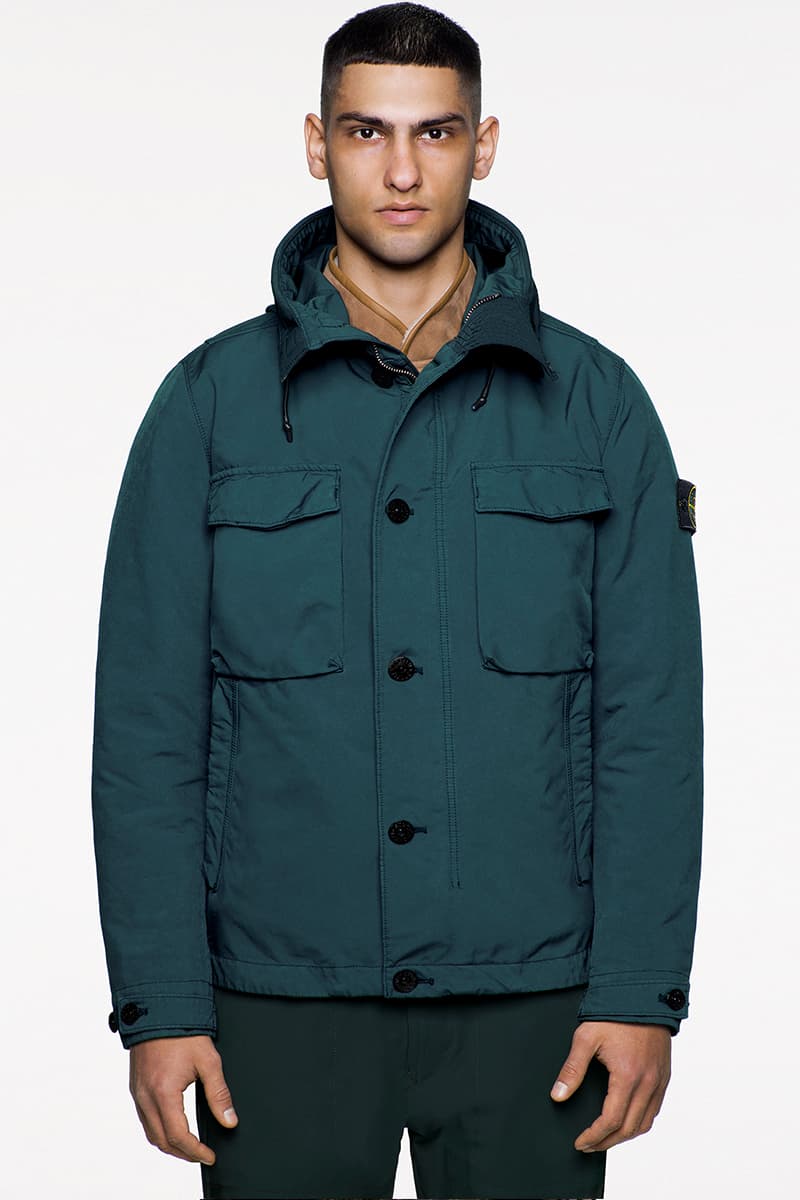 Stone Island FW19 Icon Imagery Lookbook Fall/Winter 2019 outerwear lifestyle formal military special fabrics dye treatment multi-colored ghost jackets vests sweaters knits