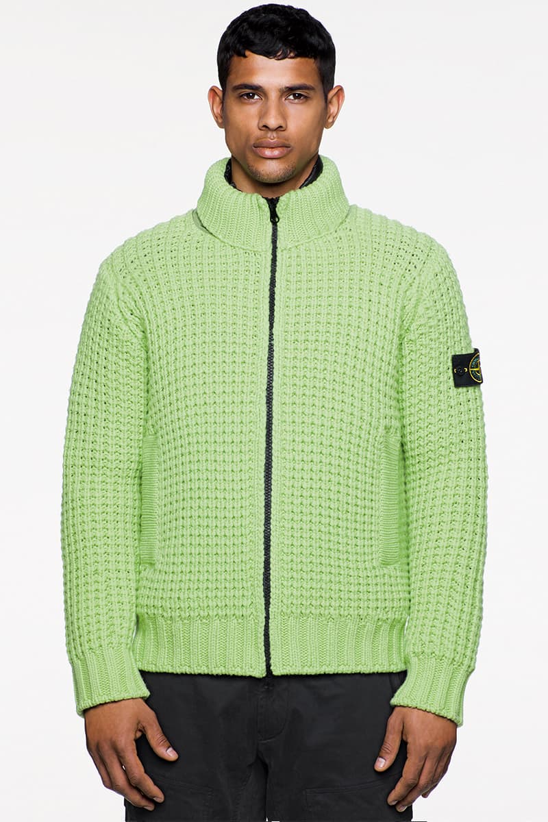 Stone Island FW19 Icon Imagery Lookbook Fall/Winter 2019 outerwear lifestyle formal military special fabrics dye treatment multi-colored ghost jackets vests sweaters knits 