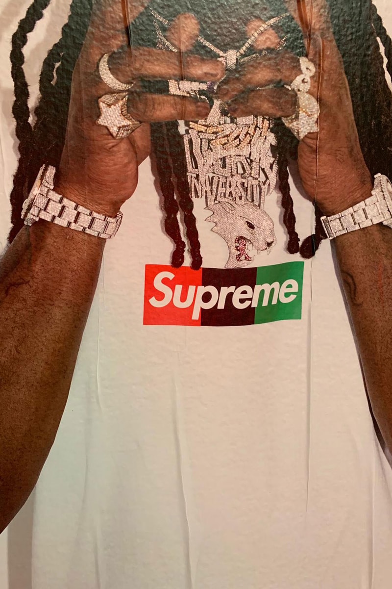 Chief Keef Models New Supreme Box Logo at MCA supreme new york shirts rap trap drill fashion streetwear Bogo 