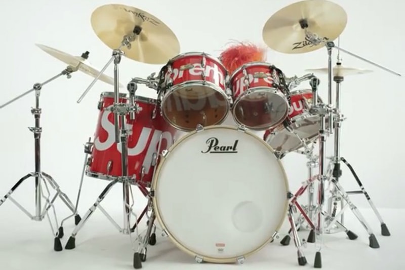 supreme pearl drums studio session drum kit collab collaboration june release date price buy animal muppets spring 2019 video instagram