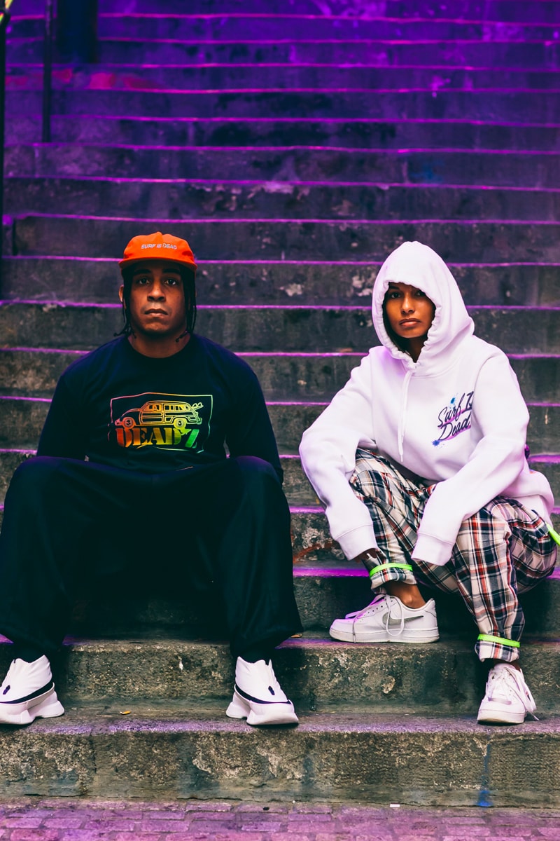 Surf Is Dead Wave 8 Collection Paris Streetwear Wave 7 vivid bold t-shirt graphics hoodie long-sleeve pants sweats