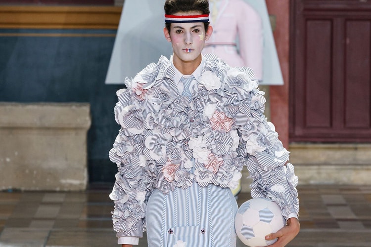 Thom Browne SS20 Fuses Sportswear Whimsy With Marie Antoinette's Dresses