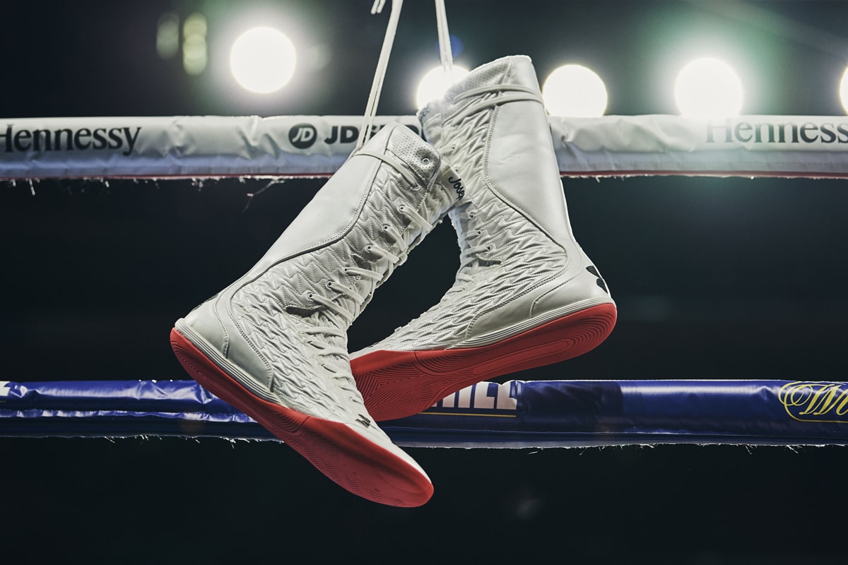 Under Armour Anthony Joshua New material Auxetic Boxing Boot Project Chameleon andy ruiz jr new york june 1 2019 madison square garden msg fight