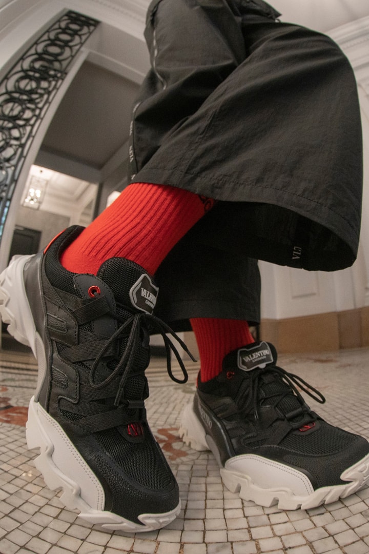 Valentino Garavani Climbers Sneaker Launch Editorial lookbook on feet colorways June 13 2019