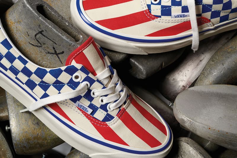 vans anaheim era sk8-hi factory collection pack print stripes summer leaf release information first look buy cop purchase blue red black pink