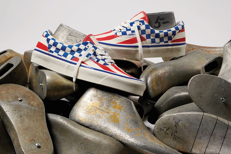 vans anaheim era sk8-hi factory collection pack print stripes summer leaf release information first look buy cop purchase blue red black pink