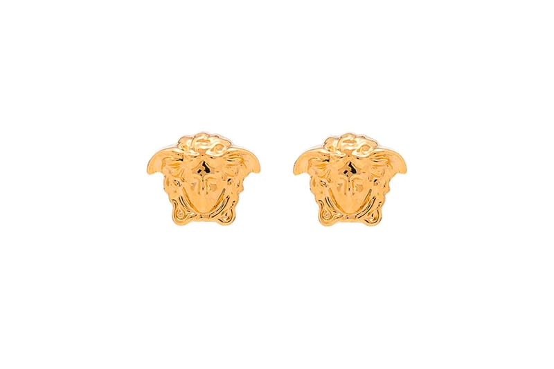 Versace Drops a Pair of Gilded Medusa Head Earrings
