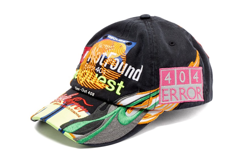 vetements error embroidered twill baseball cap fall winter 2019 computer privacy fashion message hat demna gvasalia