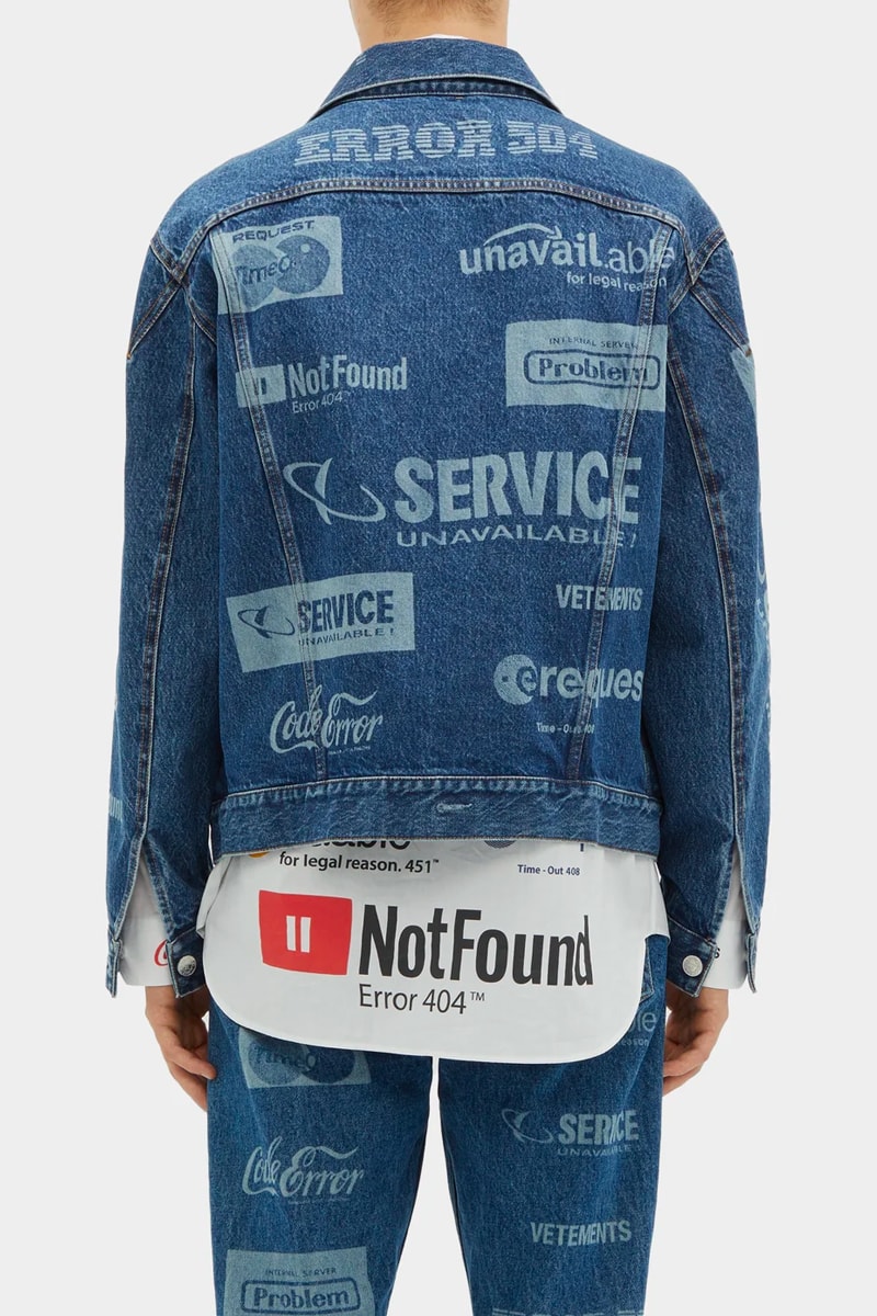 Vetements Error-Print Denim Jacket & Jeans Release