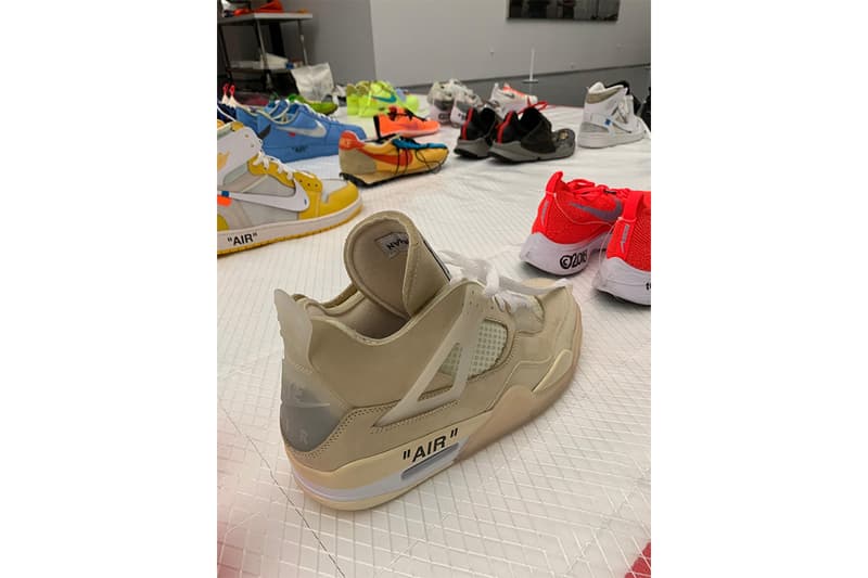 Virgil Abloh MCA Exhibition Sneakers Display Nike Air Jordan brand 4 3 1 Air Force 1 presto vaporfly sock dart vapormax "Figures of Speech" samples