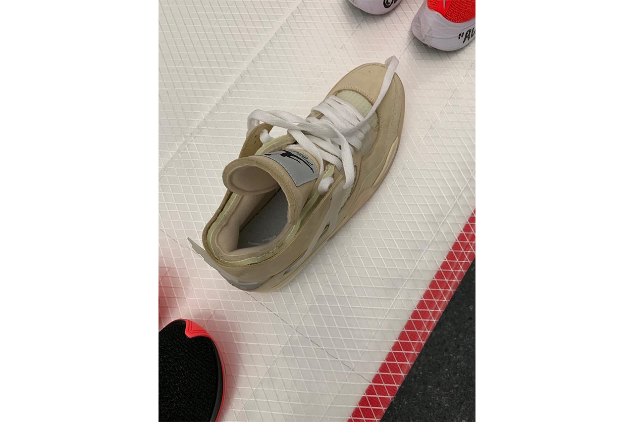 Virgil Abloh MCA Exhibition Sneakers Display Nike Air Jordan brand 4 3 1 Air Force 1 presto vaporfly sock dart vapormax "Figures of Speech" samples
