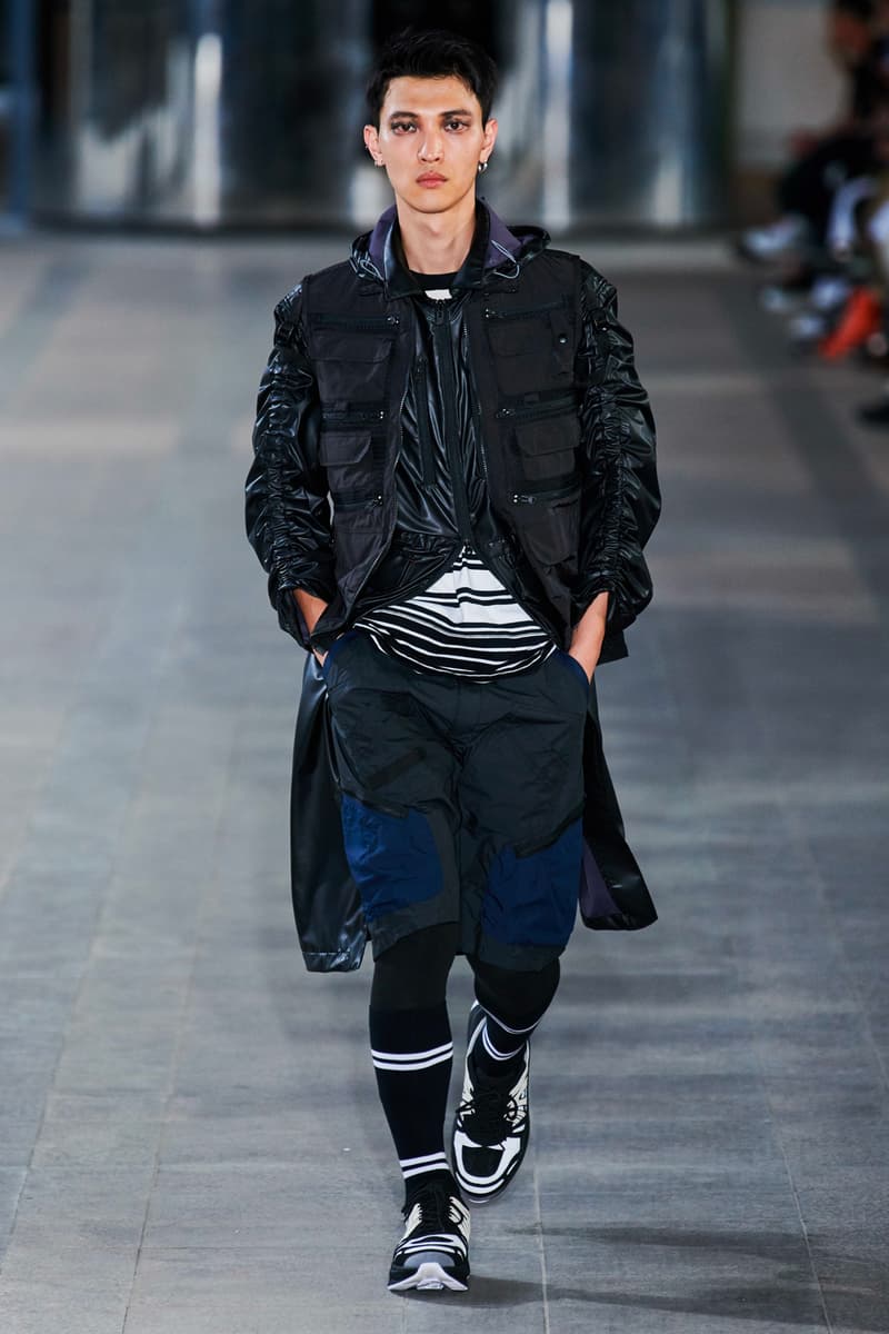 White Mountaineering Spring/Summer 2020 Runway PFW Show paris fashion week mens technical apparel militarism functional japan outdoor gear tropical paisley prints 