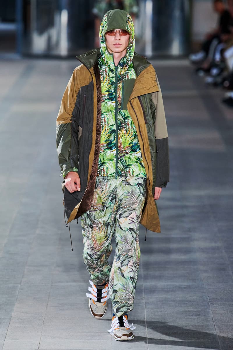 White Mountaineering Spring/Summer 2020 Runway PFW Show paris fashion week mens technical apparel militarism functional japan outdoor gear tropical paisley prints