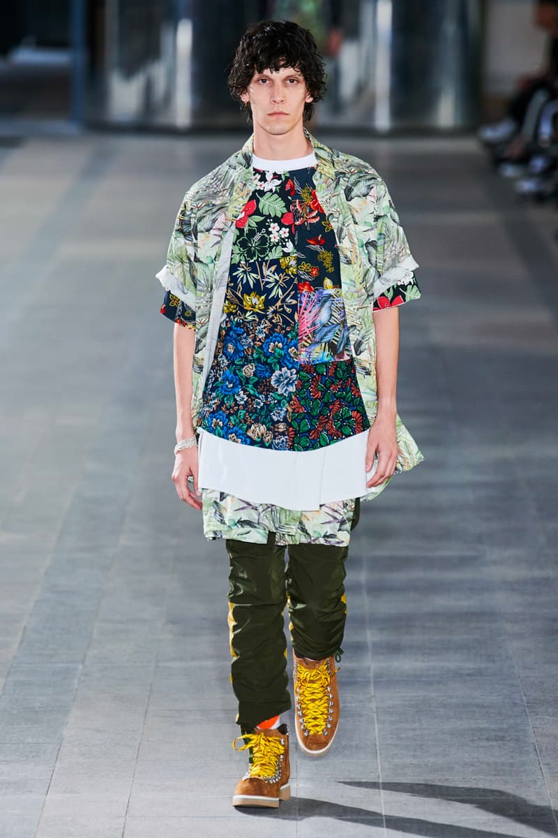 White Mountaineering Spring/Summer 2020 Runway PFW Show paris fashion week mens technical apparel militarism functional japan outdoor gear tropical paisley prints 