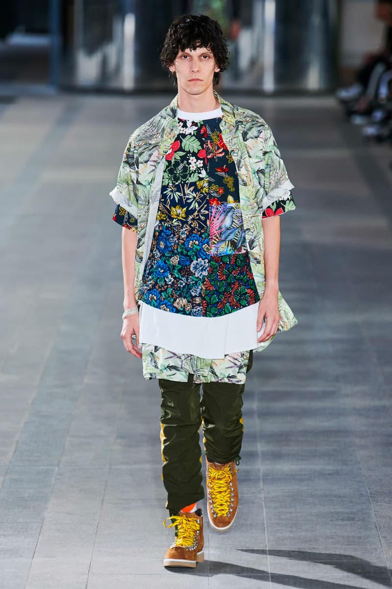 White Mountaineering Spring/Summer 2020 Runway PFW Show paris fashion week mens technical apparel militarism functional japan outdoor gear tropical paisley prints
