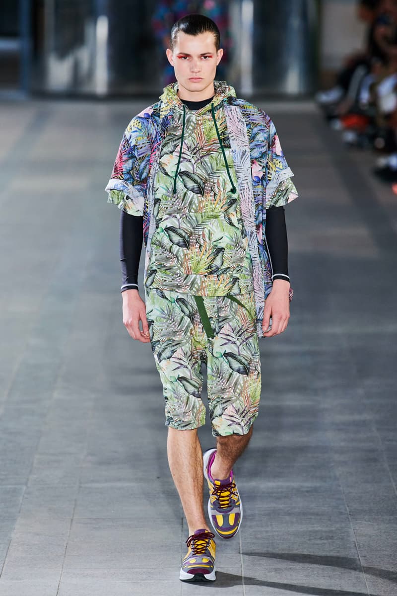 White Mountaineering Spring/Summer 2020 Runway PFW Show paris fashion week mens technical apparel militarism functional japan outdoor gear tropical paisley prints 