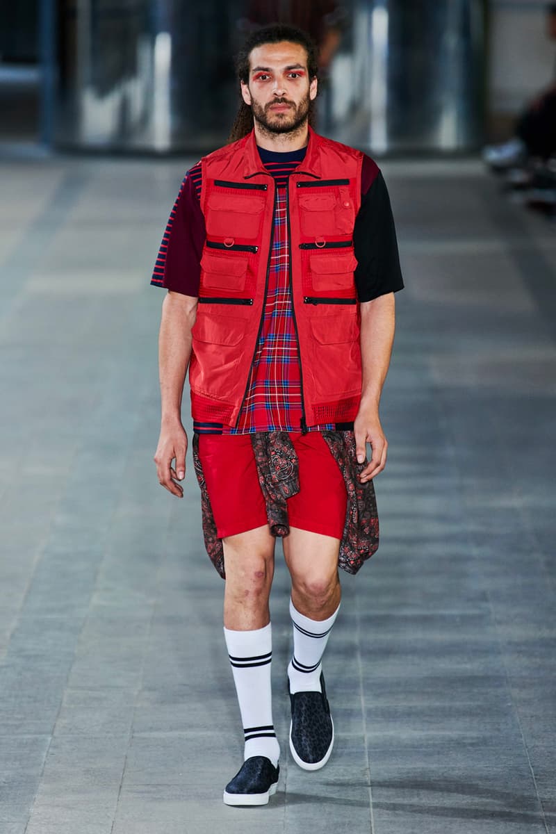 White Mountaineering Spring/Summer 2020 Runway PFW Show paris fashion week mens technical apparel militarism functional japan outdoor gear tropical paisley prints 