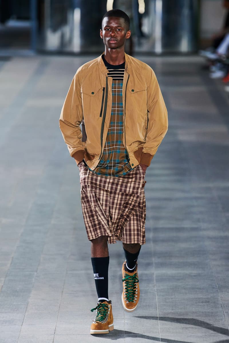 White Mountaineering Spring/Summer 2020 Runway PFW Show paris fashion week mens technical apparel militarism functional japan outdoor gear tropical paisley prints 