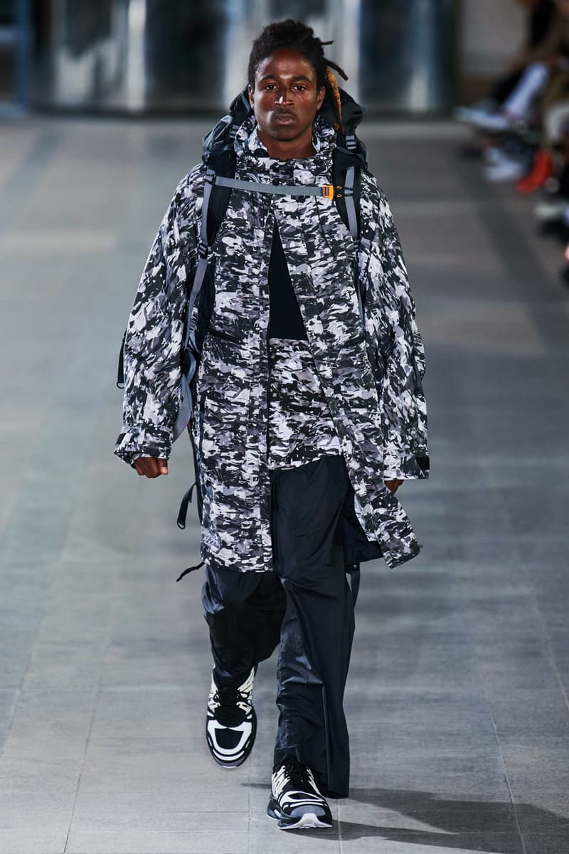 White Mountaineering Spring/Summer 2020 Runway PFW Show paris fashion week mens technical apparel militarism functional japan outdoor gear tropical paisley prints 