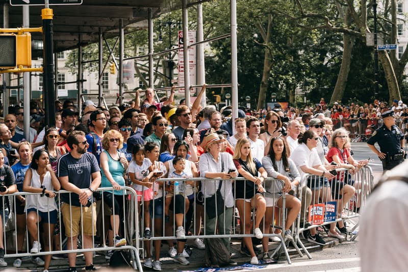 2019 USWNT fifa World Cup Championship ticker tape Parade NYC Photo Recap new york city united states of america womens national team soccer football float Megan Rapinoe morgan team photos mayor Bill de Blasio