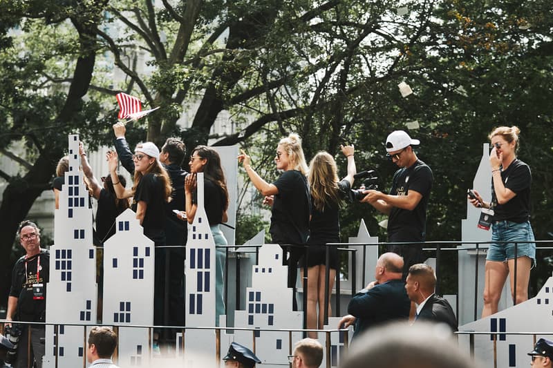 2019 USWNT fifa World Cup Championship ticker tape Parade NYC Photo Recap new york city united states of america womens national team soccer football float Megan Rapinoe morgan team photos mayor Bill de Blasio