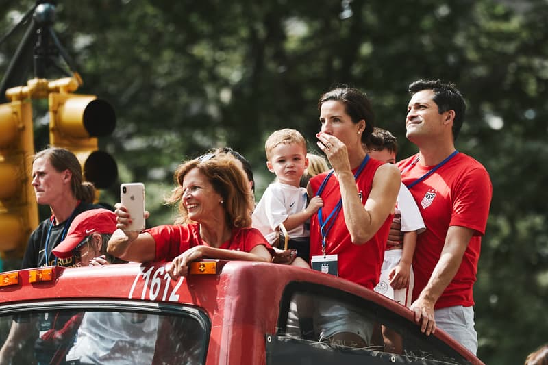 2019 USWNT fifa World Cup Championship ticker tape Parade NYC Photo Recap new york city united states of america womens national team soccer football float Megan Rapinoe morgan team photos mayor Bill de Blasio