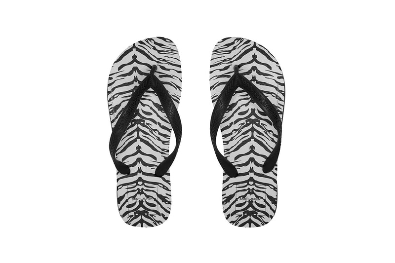 Saint Laurent x Havianas Zebra Flip-Flop Collaboration release date info buy 65 usd price july 31 2019