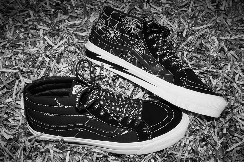 goodhood vans era og lx slip on sk8 mid love in the time of chaos black white punk spider web lightning bold buy cop purchase register now release details information first look