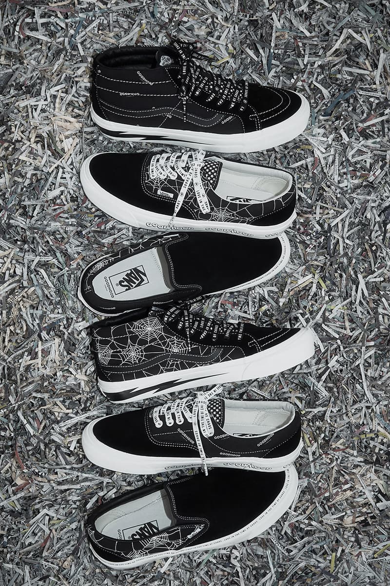 goodhood vans era og lx slip on sk8 mid love in the time of chaos black white punk spider web lightning bold buy cop purchase register now release details information first look