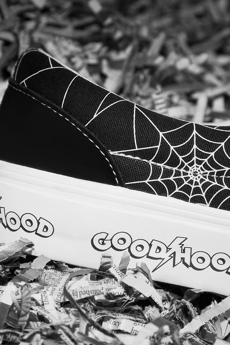 goodhood vans era og lx slip on sk8 mid love in the time of chaos black white punk spider web lightning bold buy cop purchase register now release details information first look