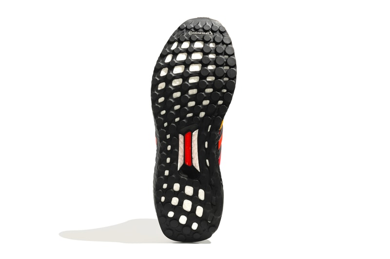 adidas Originals UltraBOOST Scarlet Active Orange Core Black Torsion stabilizing flexible outsole gradients three stripes heel arched primeknit upper FV7279 rainy season rain china chinese exclusve