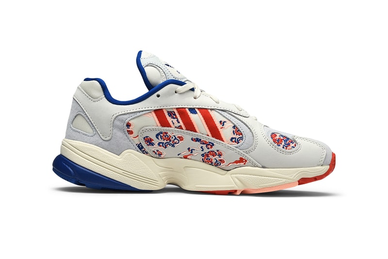 adidas Originals Yung-1 "Lucky Cloud" Japanese Traditional Cloud Floral Embroidered Pattern "Collegiate Royal/Active Red" Colorway Torsion Sneaker Release Information