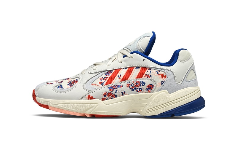 adidas Originals Yung-1 "Lucky Cloud" Japanese Traditional Cloud Floral Embroidered Pattern "Collegiate Royal/Active Red" Colorway Torsion Sneaker Release Information
