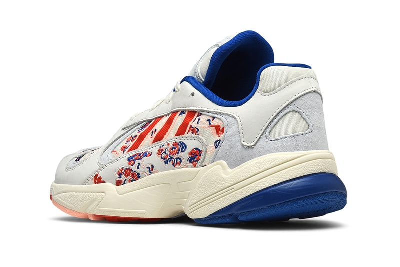 adidas Originals Yung-1 "Lucky Cloud" Japanese Traditional Cloud Floral Embroidered Pattern "Collegiate Royal/Active Red" Colorway Torsion Sneaker Release Information