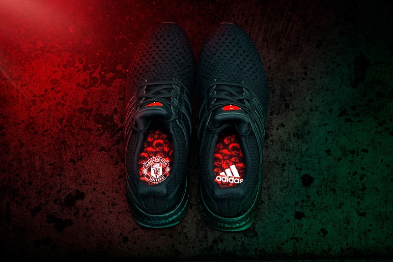 Manchester United x adidas UltraBOOST "Rose" Release football soccer FA cup win sneakers black red red Lancashire rose