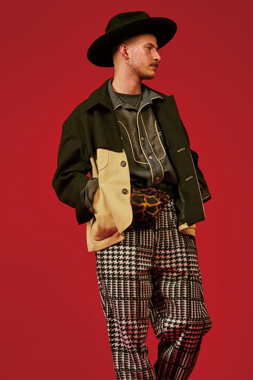 AïE Fall Winter 2019 collection Nepenthes Tokyo Japanese label tailored duck canvas americana workwear flannel leather plaid traditional mill houndstooth fleece puffer layering
