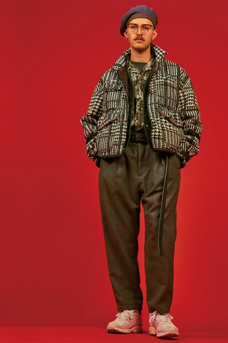 AïE Fall Winter 2019 collection Nepenthes Tokyo Japanese label tailored duck canvas americana workwear flannel leather plaid traditional mill houndstooth fleece puffer layering