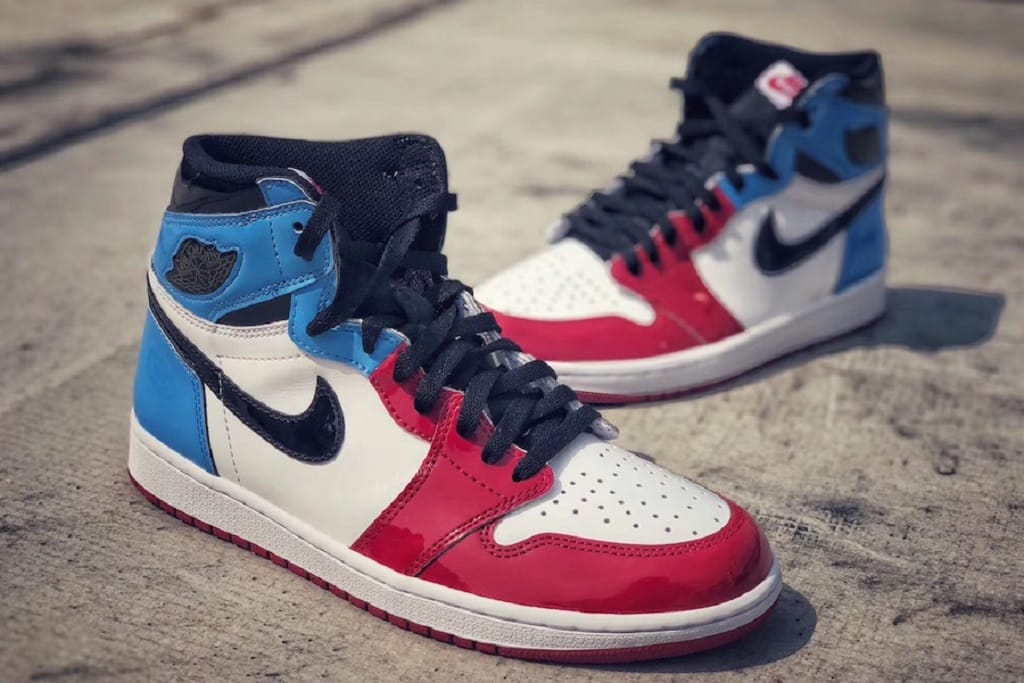 nike retro 1 red and blue