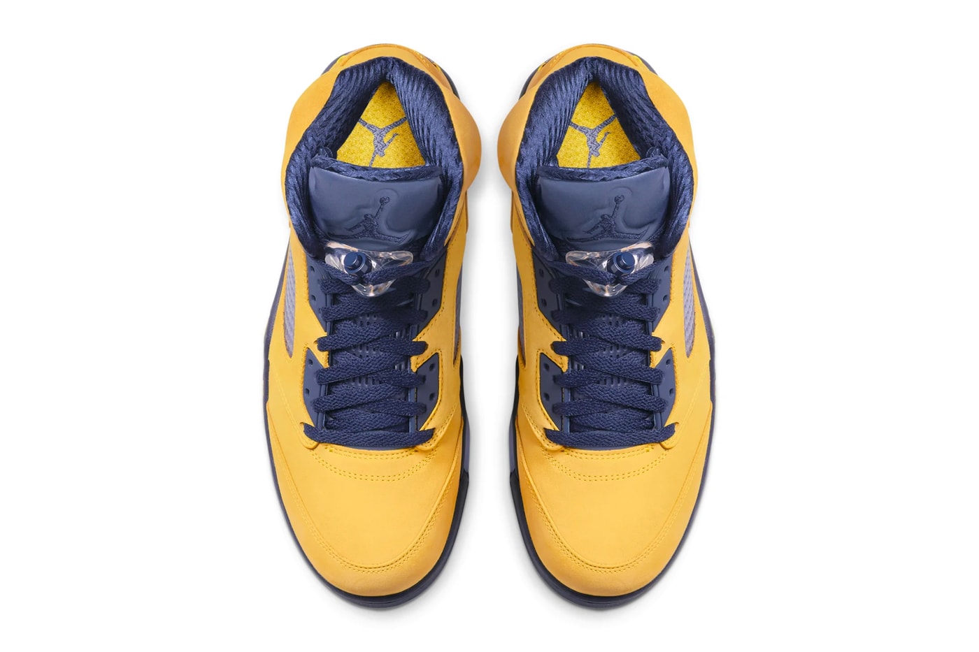 Air Jordan 5 Michigan Inspire Release Michigan Wolverines NBA Michael Jordan Shoes Sneakers Kicks Trailers Basketball college AJ5 Amarillo Navy