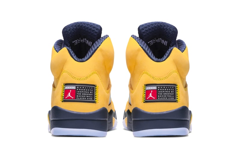 Air Jordan 5 Michigan Inspire Release Michigan Wolverines NBA Michael Jordan Shoes Sneakers Kicks Trailers Basketball college AJ5 Amarillo Navy