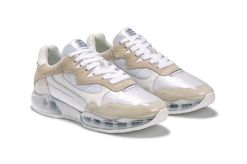 Alexander Wang Stadium Sneaker Black White pvc suede leather mesh logo see through plastic layer futuristic rubber technology padded collar ss19