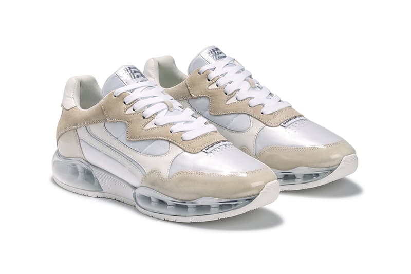 Alexander Wang Stadium Sneaker Black White pvc suede leather mesh logo see through plastic layer futuristic rubber technology padded collar ss19