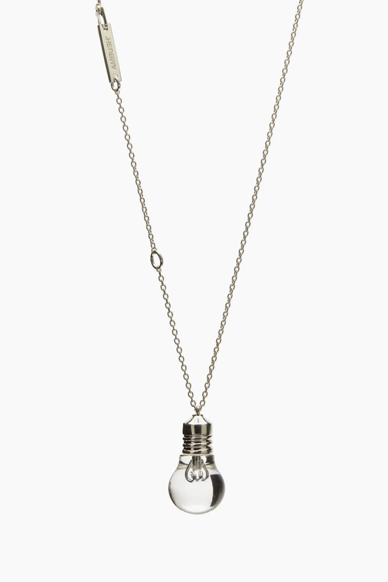 AMBUSH Carabiner Scorpion Lightbulb Silver Necklace Info