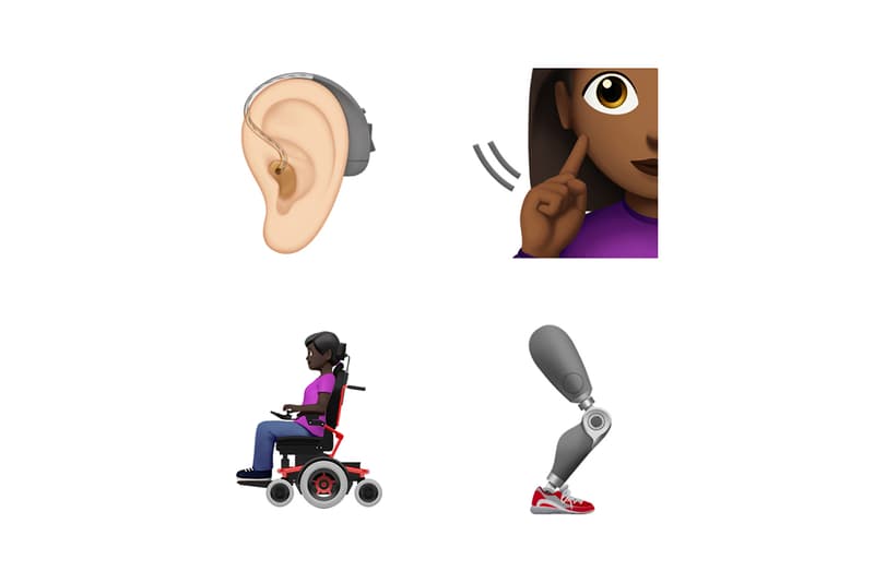 apple tech emojis customizable holding hands race gender ethnicity same sex disabled hearing aid deaf sign language wheel chair prosthetic arm leg guide dog food animal sari swim suit costume one piece falafel butter waffle garlic orangutan sloth skunk flamingo yawning smiley release information fall 2019