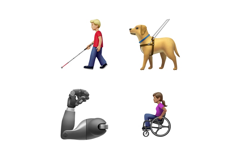 apple tech emojis customizable holding hands race gender ethnicity same sex disabled hearing aid deaf sign language wheel chair prosthetic arm leg guide dog food animal sari swim suit costume one piece falafel butter waffle garlic orangutan sloth skunk flamingo yawning smiley release information fall 2019